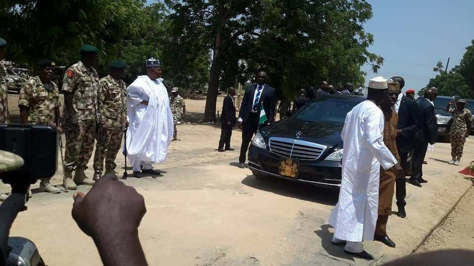 President Buhari lands Borno