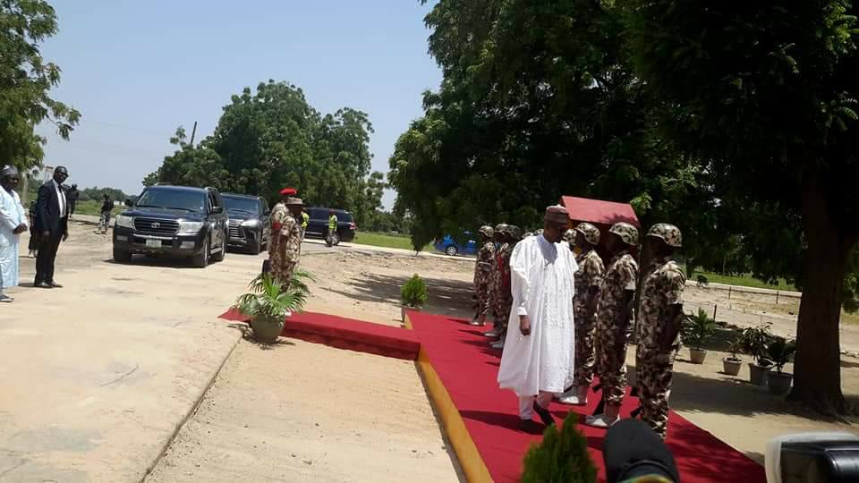 President Buhari lands Borno