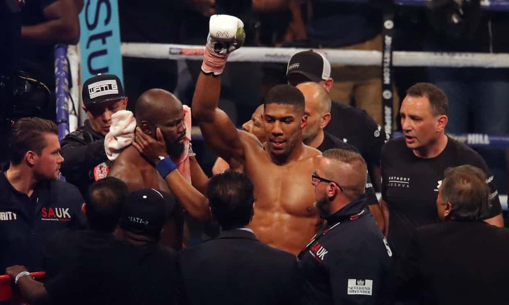 Anthony Joshua beats Carlos Takam