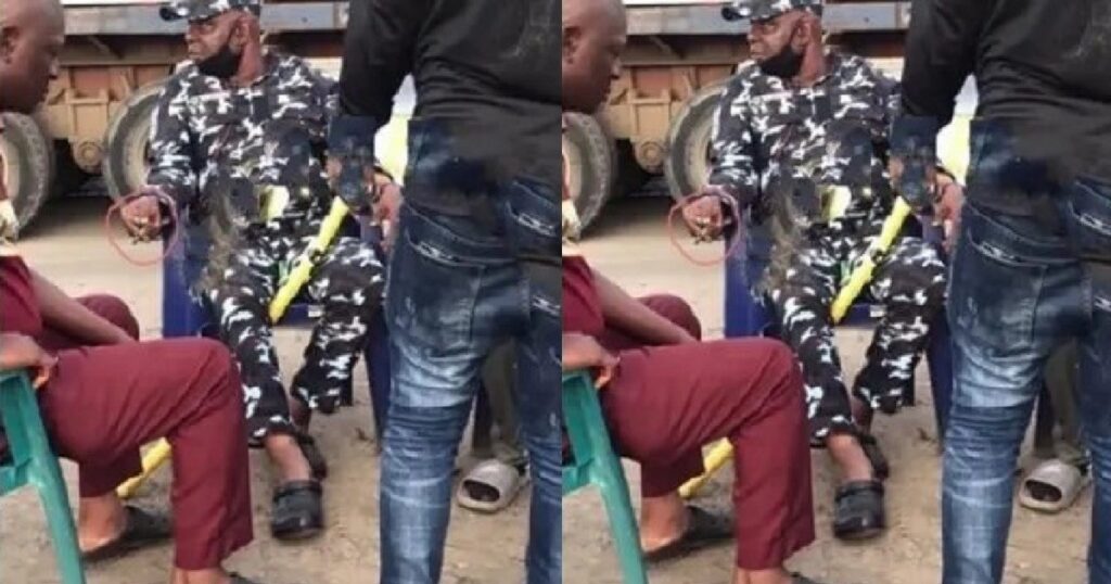 Lagos State Police Command Arrest Officer Caught On Camera Smoking Weed