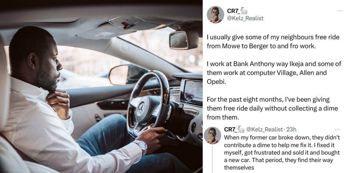 Nigerian Man Narrates How He Stopped Giving His Neighbours A Lift After