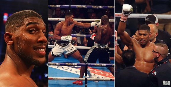 Anthony Joshua beats Carlos Takam