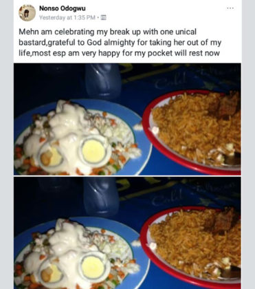 Nigerian Guy Celebrates Breakup With His Girlfriend (Photos)