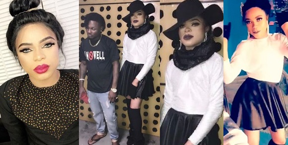 Bobrisky rocks skirt