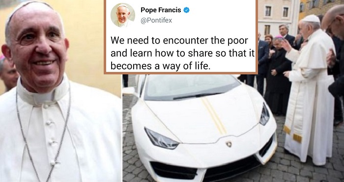 Pope Francis Shares Message On Reaching Out To The Poor After Donating His  Lamborghini To Charity. - YabaLeftOnline