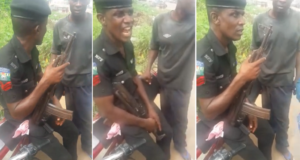 Lagos Policeman Collecting N100 Bribe