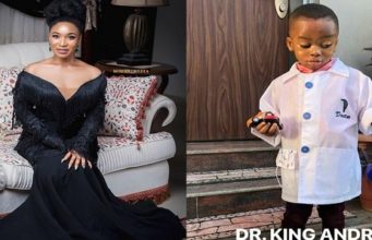 Tonto Dikeh dresses son