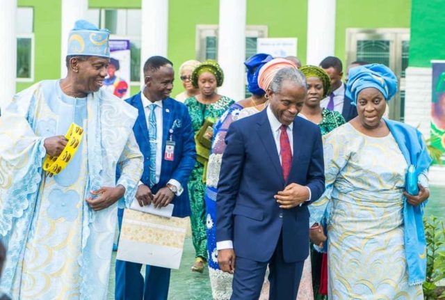 Yemi Osinbajo and wife attend Pastor Adeboye's wife 70th ...