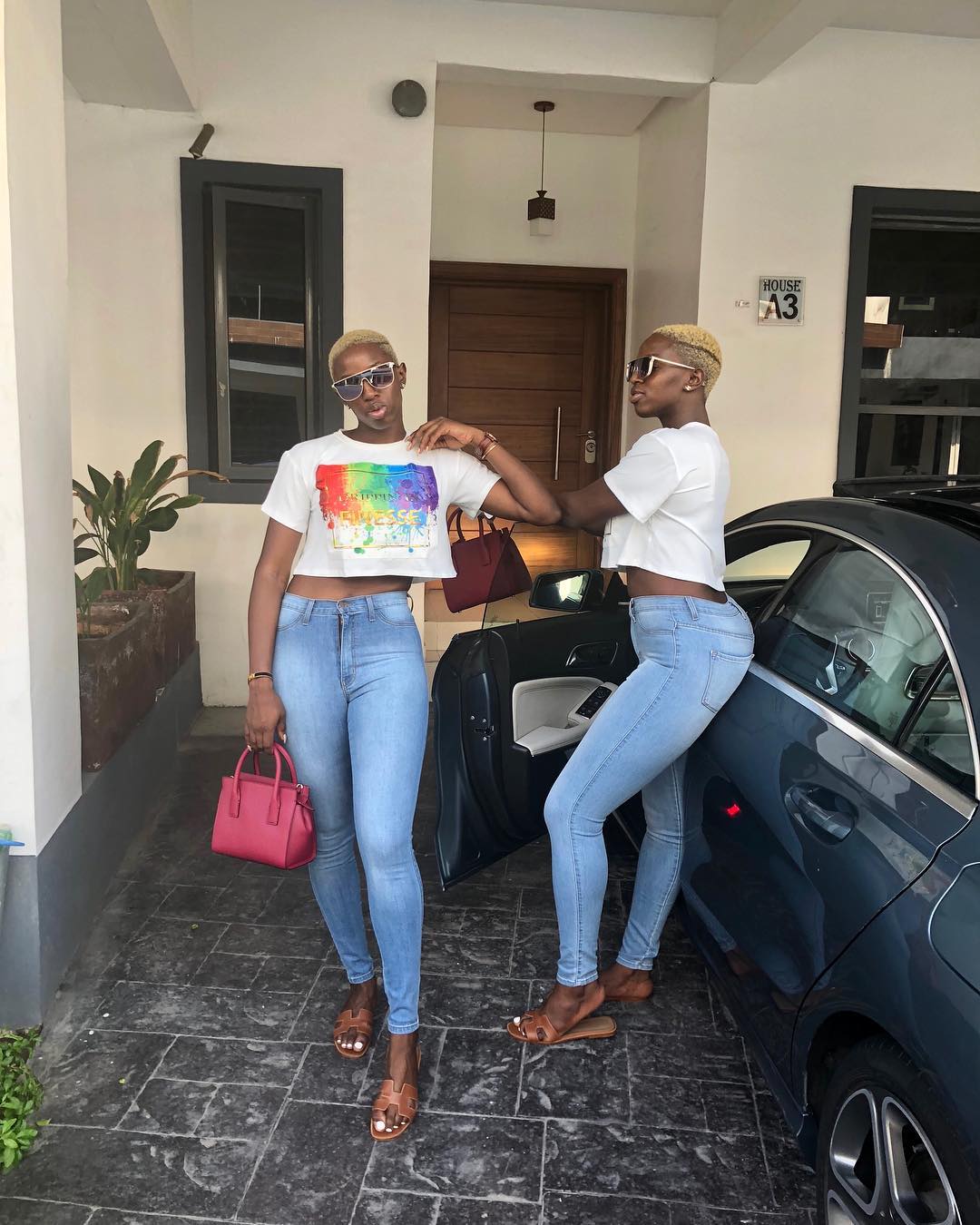 Meet gorgeous Nigerian identical twin sisters that wear the same outfit  everyday (Photos) - YabaLeftOnline