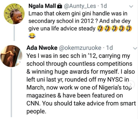 Young lady blasts Nigerian 'Aunty'