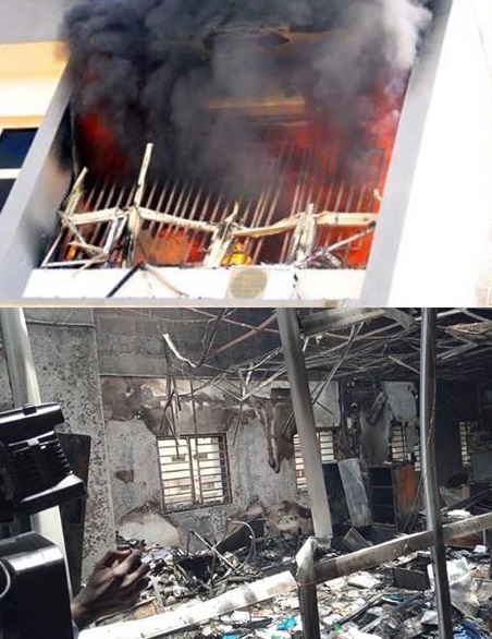 Fire guts INEC Headquarters