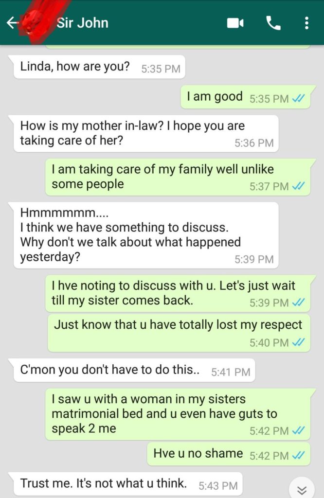 I will lick my wifes little sister, Sir John whatsapp chat leak online ... pic image photo