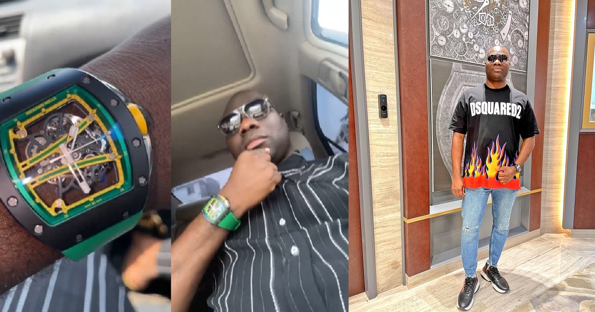 Mompha shows off his N118m Richard Mille wristwatch video