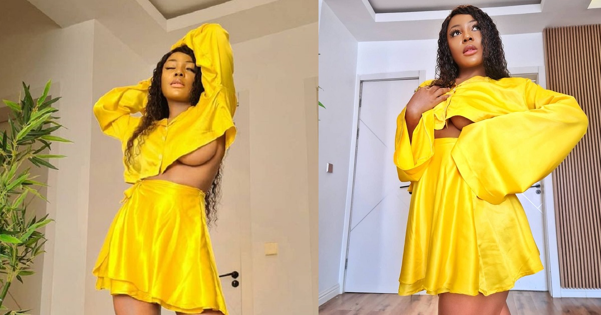 Bbnaija Star Ifu Ennada Shows Off Her Underboobs In New Photos