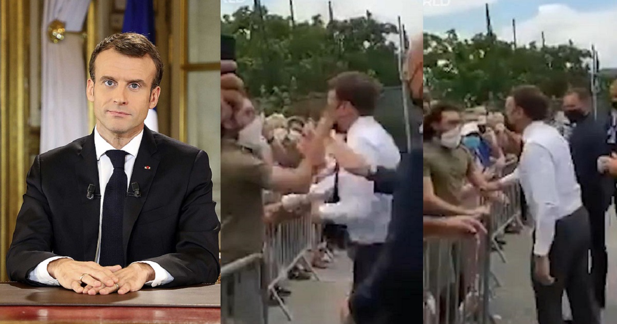 Moment France President, Emmanuel Macron Was Slapped In The Face During ...