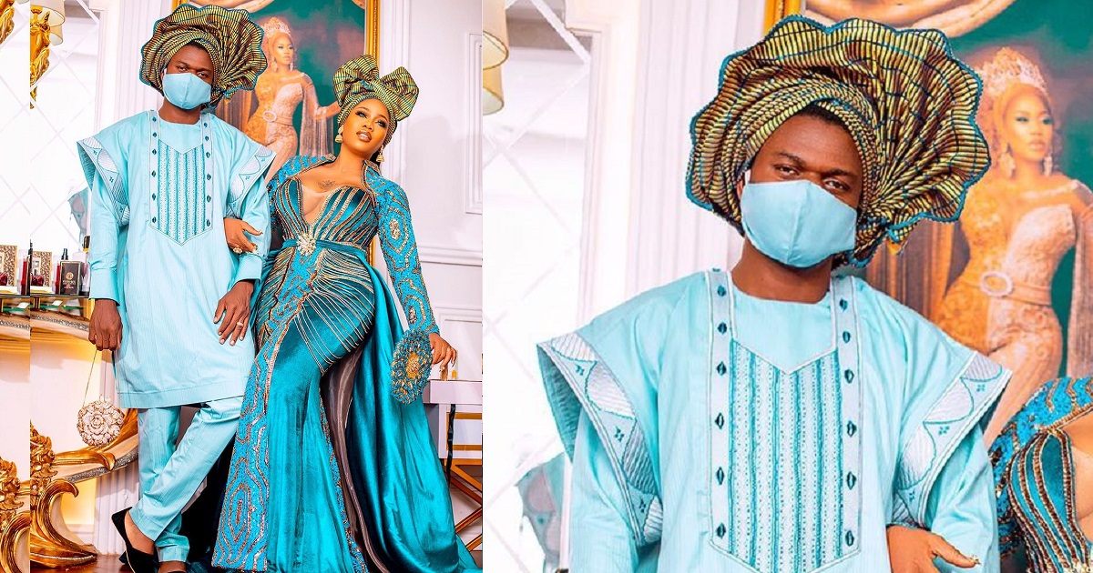 Toyin Lawanis Husband Segun Wealth Rocks Gele With His Traditional Outfit 0155