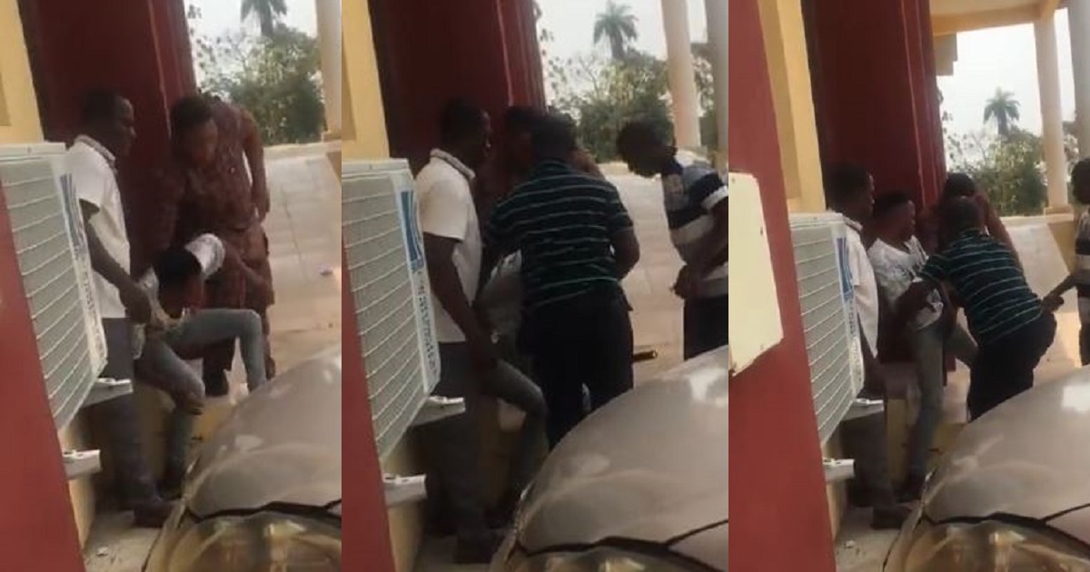 EKSU staff caught on camera using taser to shock a student accused of ...