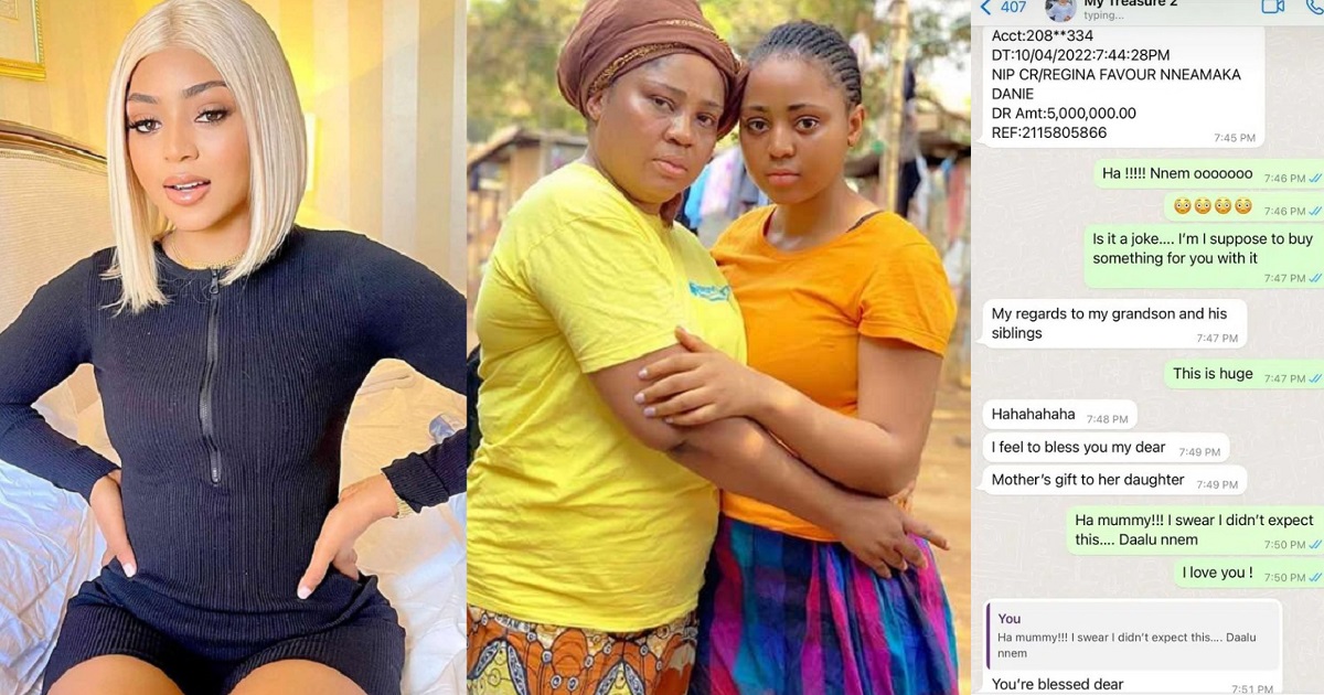 Actress Regina Daniels In Shock As Her Mum Ts Her N5million For Dinner Screenshot 