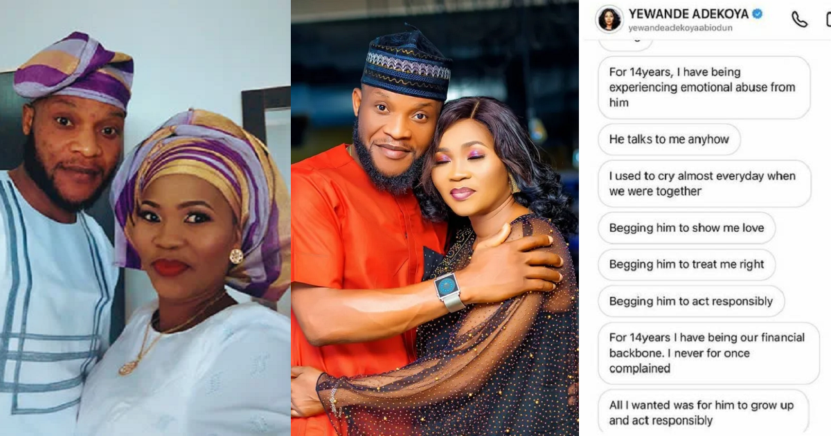 Actress, Yewande Adekoya breaks silence as her 8-year-old marriage ...