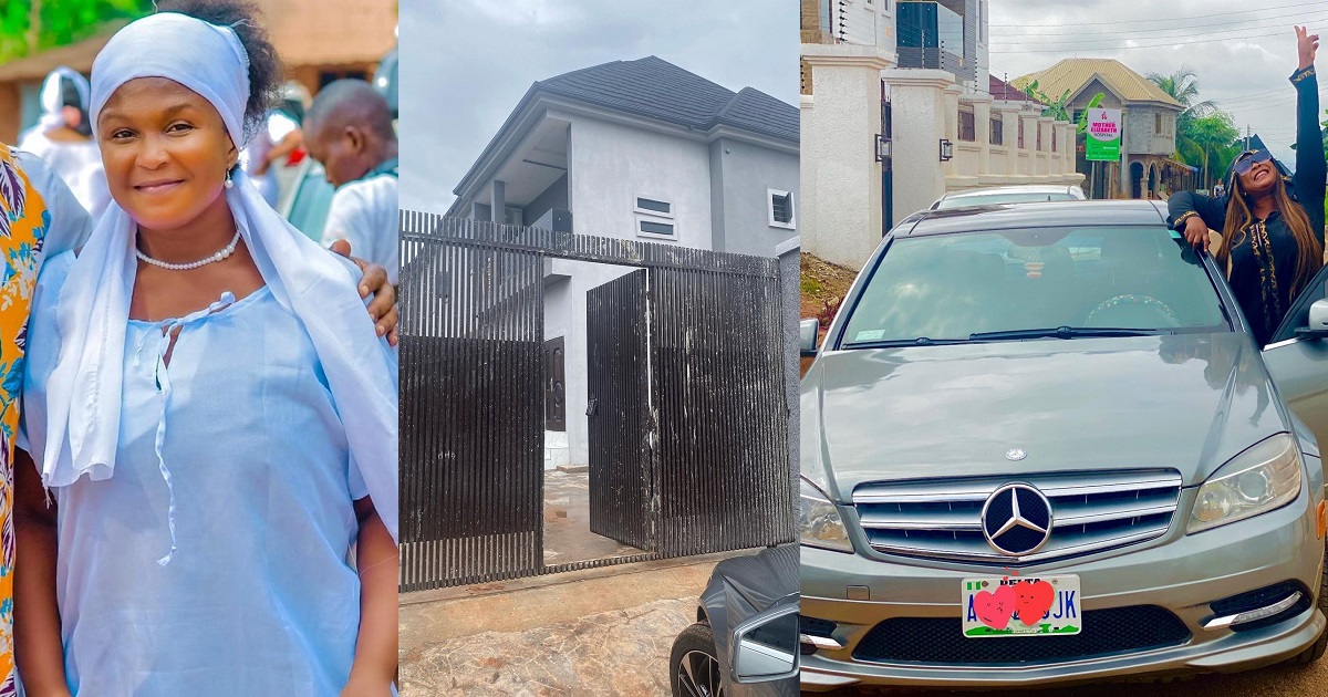 Actress, Ruth Eze gifts herself a mansion and Benz for her birthday