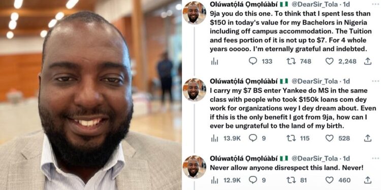 “Nigeria you do this one” – Man appreciates Nigeria for providing cheap education.