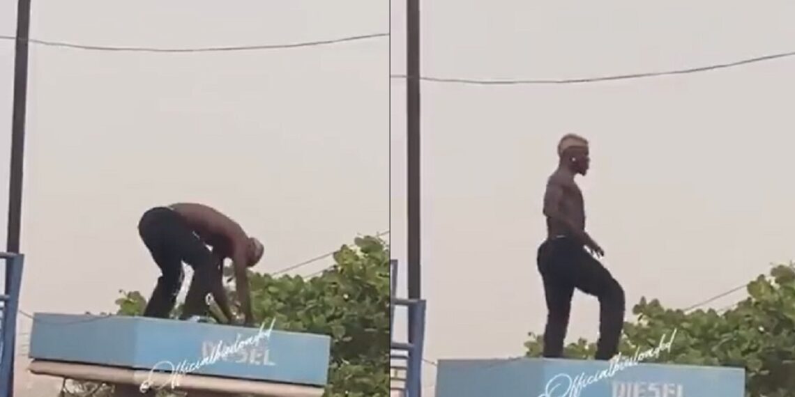 Excitement as Portable hosts a show at petrol station in Oyo(Video)