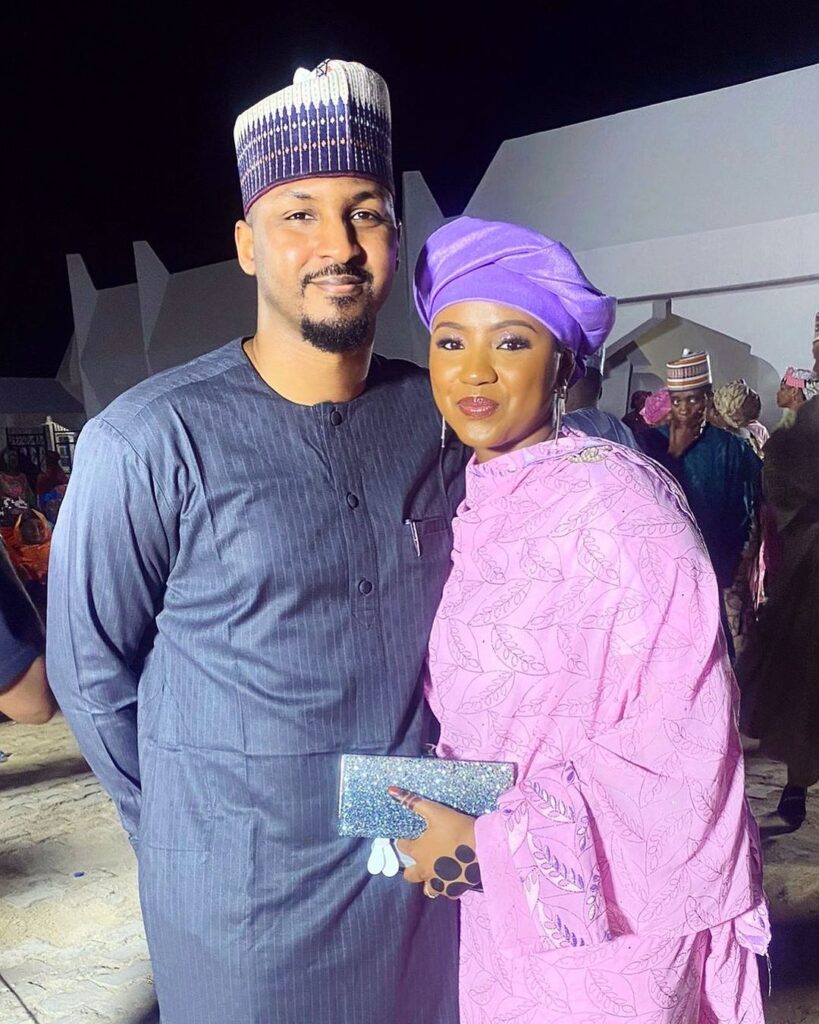 Hauwa Indimi and her husband welcome