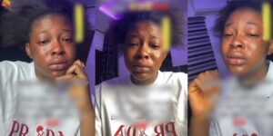 Nigerian lady weeps