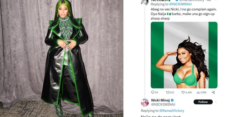 “Naija no de carry last”- Nicki Minaj responds in pidgin to Nigerian fan’s plea for tour inclusion