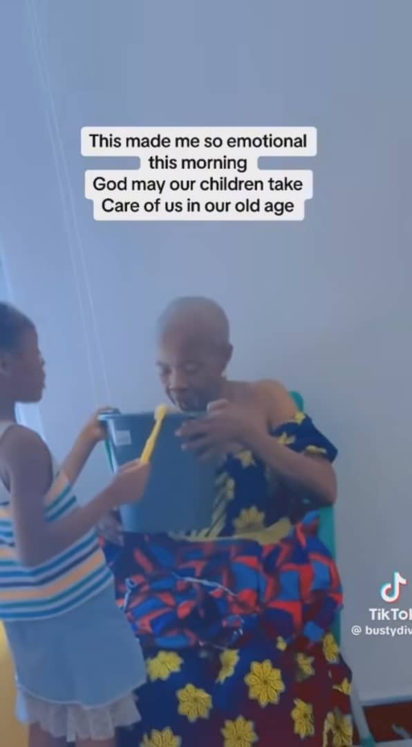 Heartwarming Video Of Babe Girl Caring For Her Grandmother Goes Viral WATCH YabaLeftOnline