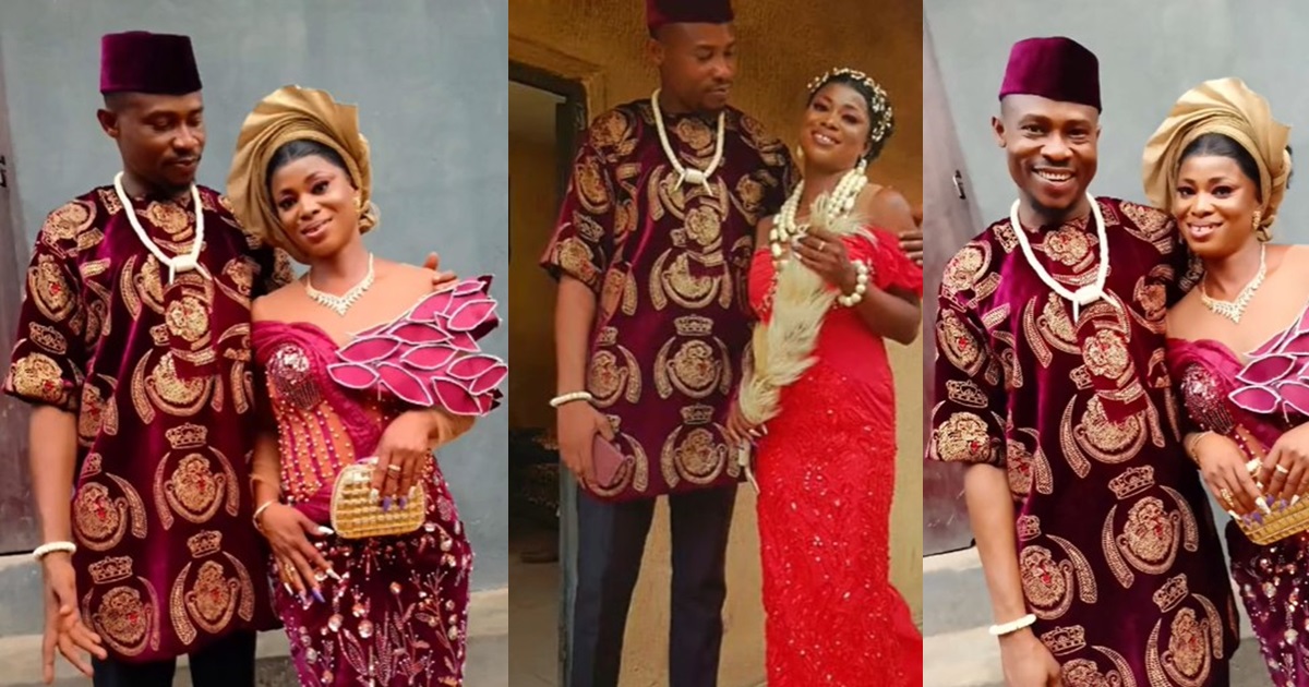 “From neighbours to husband and wife” – Nigerian couple share transformation journey (WATCH)