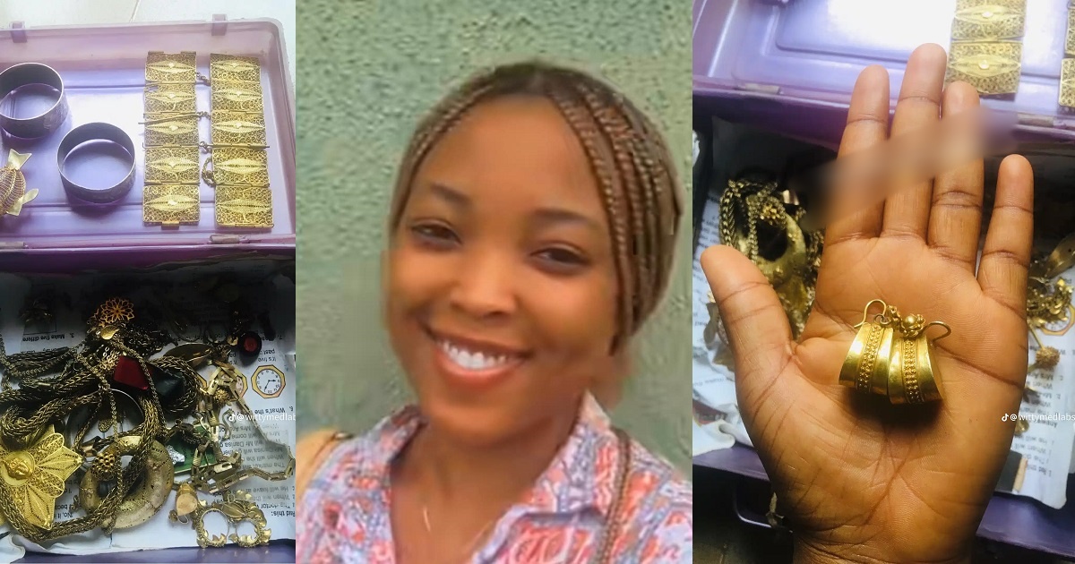 “My grandma no leave any treasure for me.” – Netizens React As Lady Discovers Her Late Grandmother’s Jewelry Box