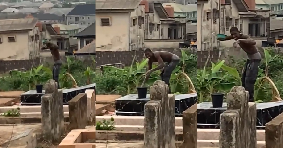 Tongues W@g As Man Is Found Bathing On A Gravǝ In A Mortúary (VIDEO)